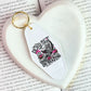 Dead Set on Reading Retro Motel Keychain