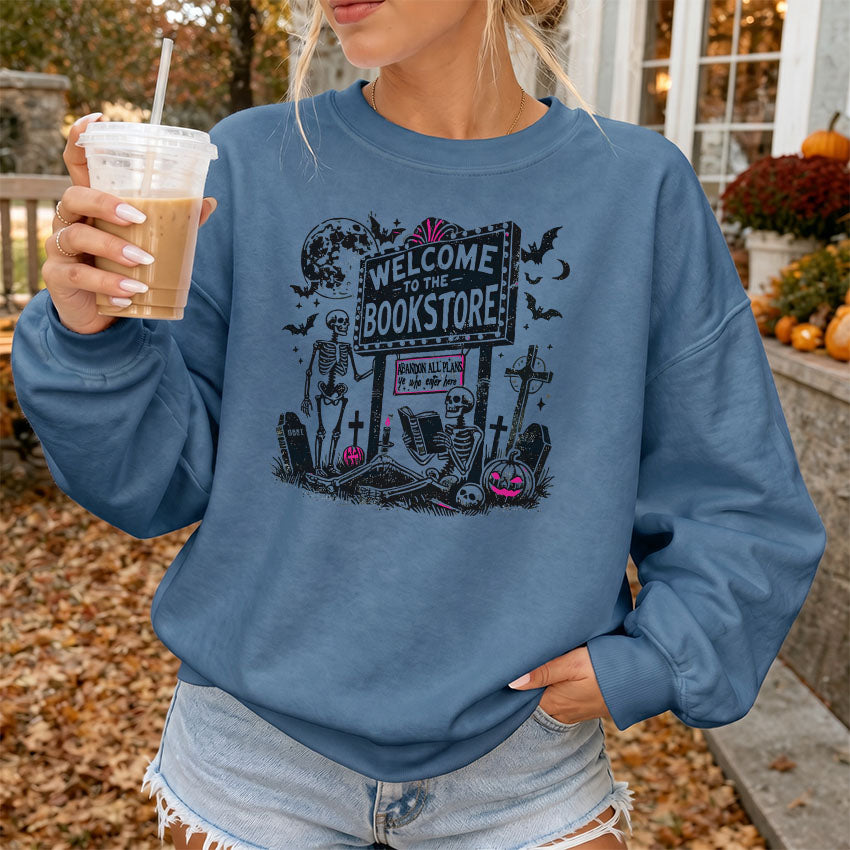 Welcome to the Bookstore Gildan Crewneck Sweatshirt
