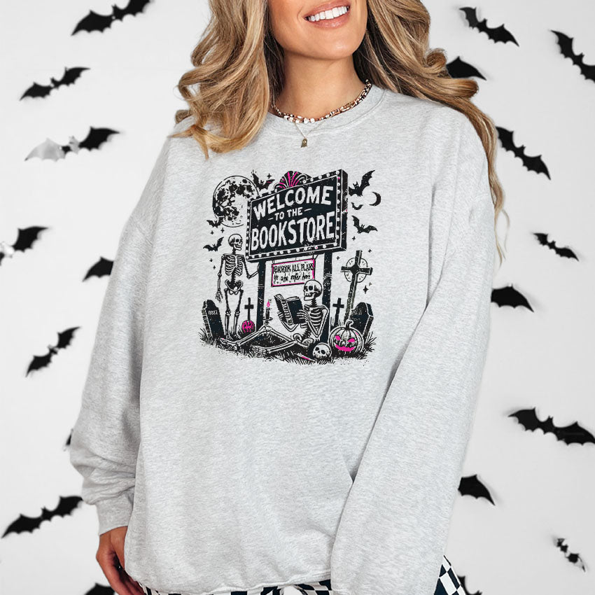 Welcome to the Bookstore Gildan Crewneck Sweatshirt