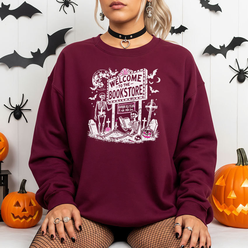 Welcome to the Bookstore Gildan Crewneck Sweatshirt