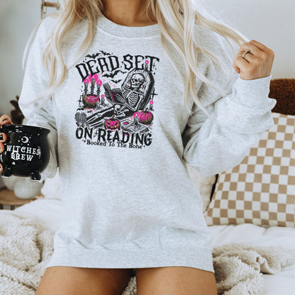 Dead Set on Reading Gildan Crewneck Sweatshirt