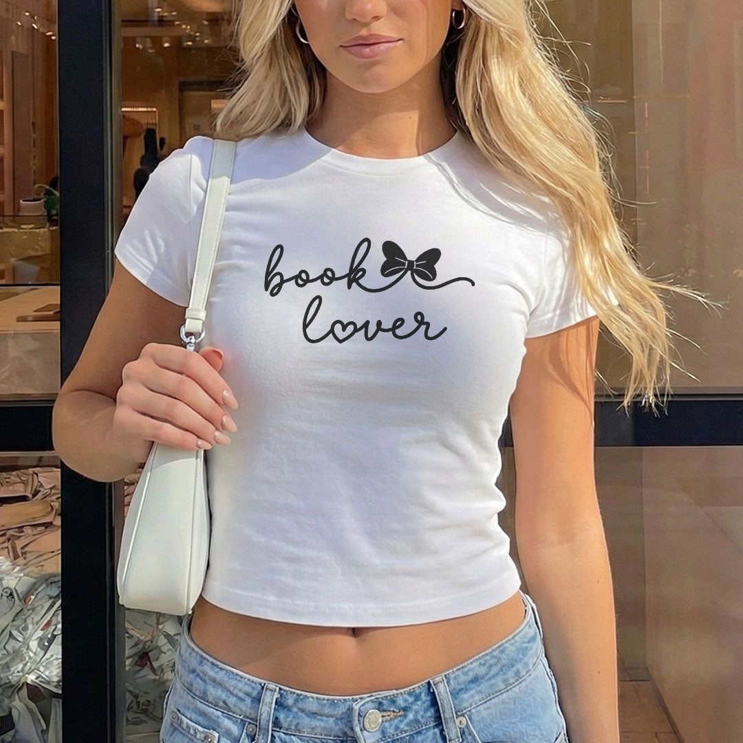 Book Lover Micro Rib Baby Tee