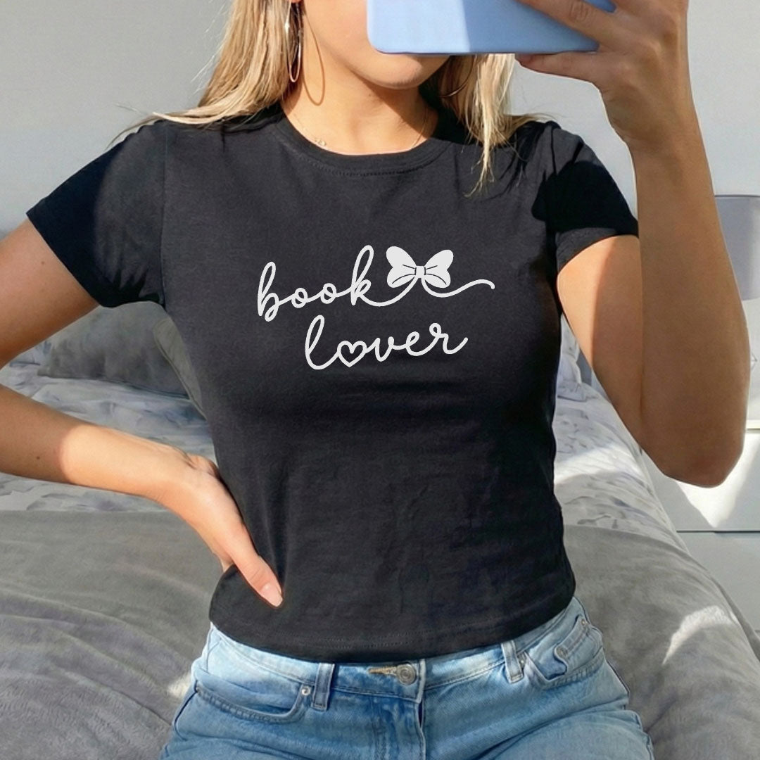 Book Lover Micro Rib Baby Tee