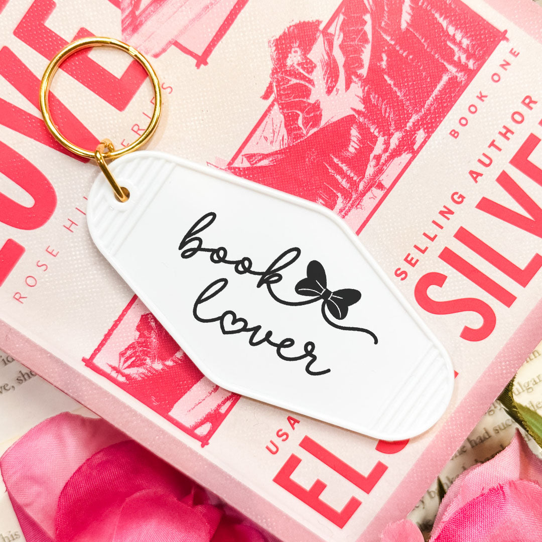 Book Lover Retro Motel Keychain