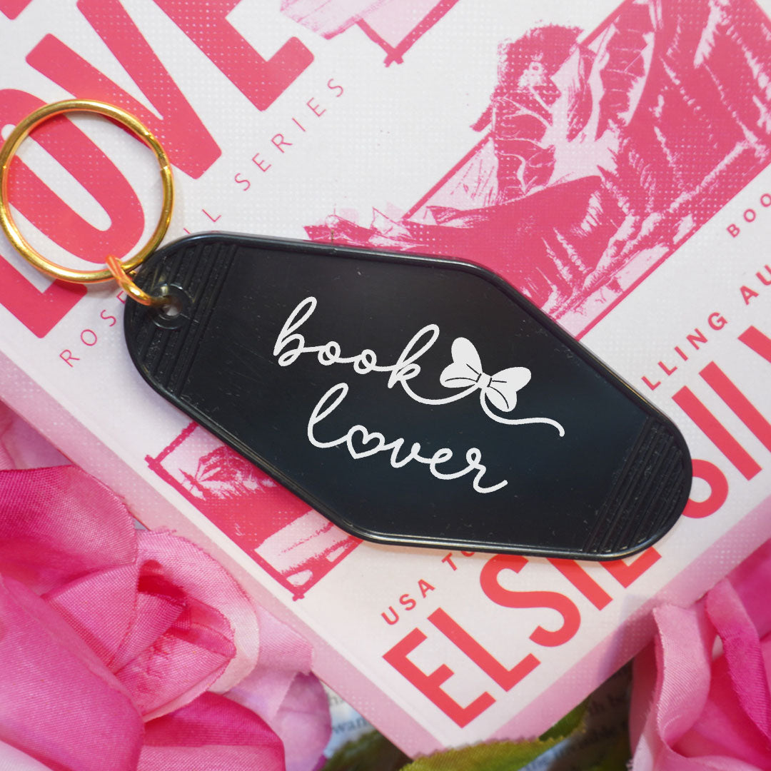 Book Lover Retro Motel Keychain