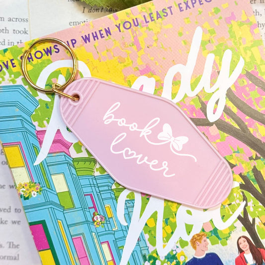 Book Lover Retro Motel Keychain