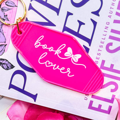 Book Lover Retro Motel Keychain