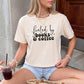 Fueled By Books & Coffee Heavyweight Comfort Colors Boxy Cropped Shirt
