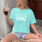 Fueled By Books & Coffee Heavyweight Comfort Colors Boxy Cropped Shirt