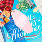 Santa's Favorite Bookish Babe Retro Motel Keychain