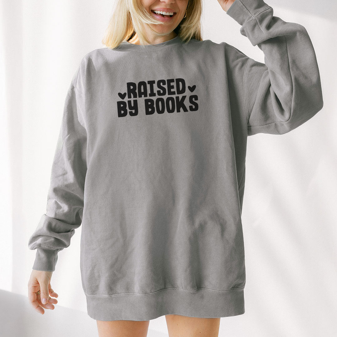 Raised By Books Lightweight Comfort Colors Sweatshirt