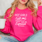 Hot Girls Run On Espresso And Books Gildan Crewneck Sweatshirt