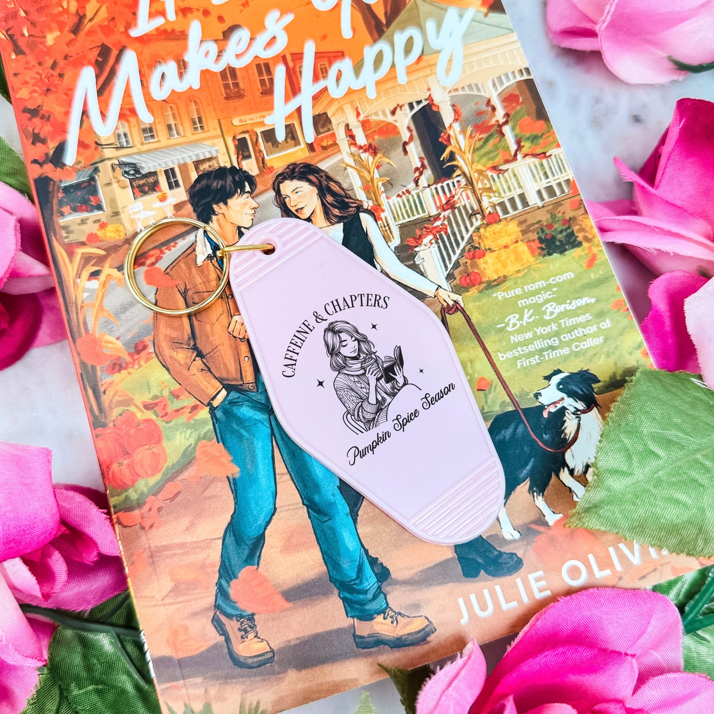 Caffeine & Chapters Motel Keychain