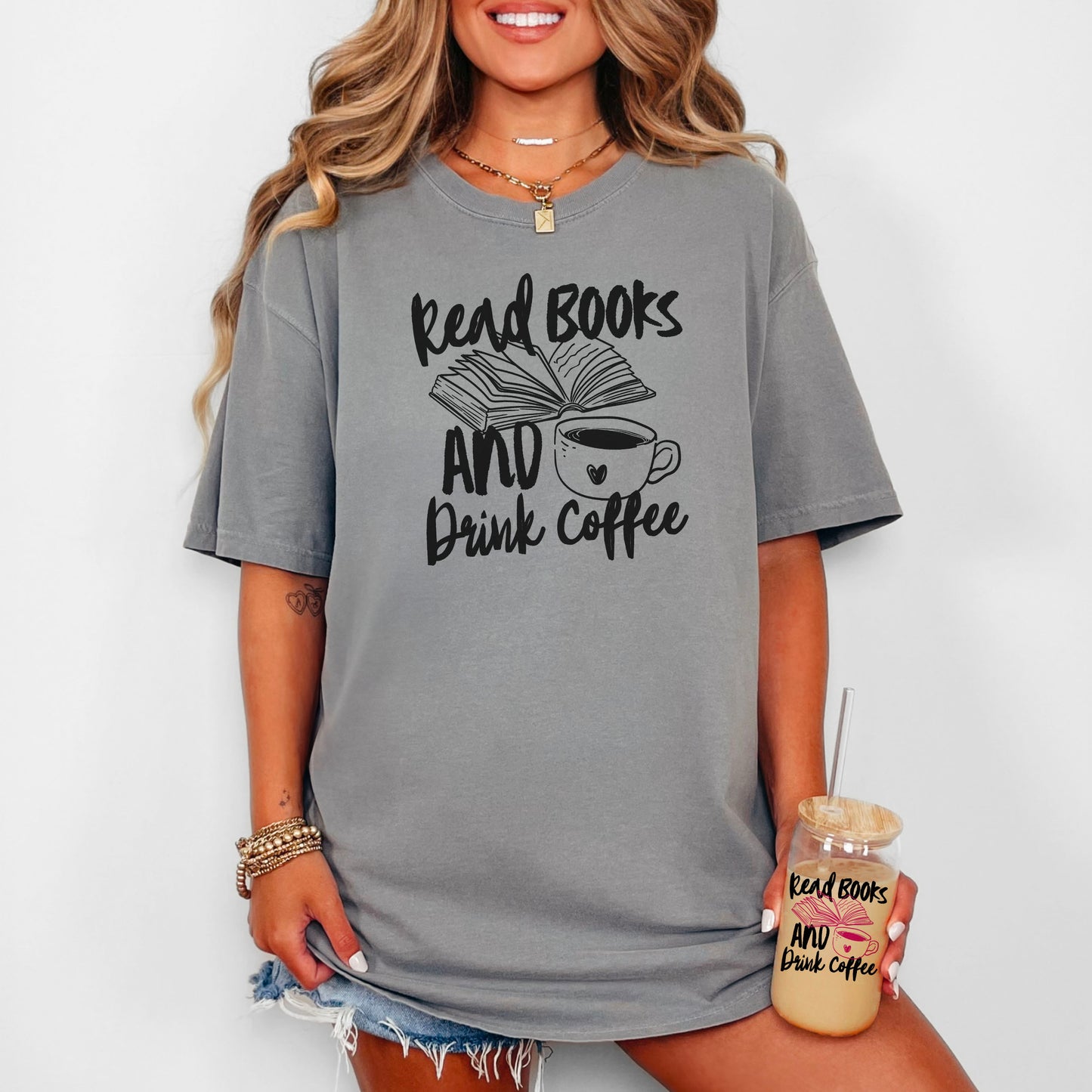 Read Books And Drink Coffee Heavyweight Comfort Colors Shirt