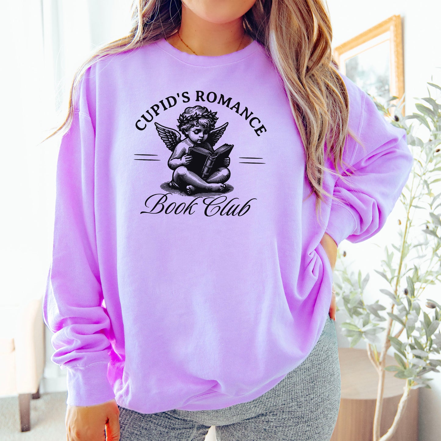 Cupid’s Romance Book Club Lightweight Comfort Colors Sweatshirt