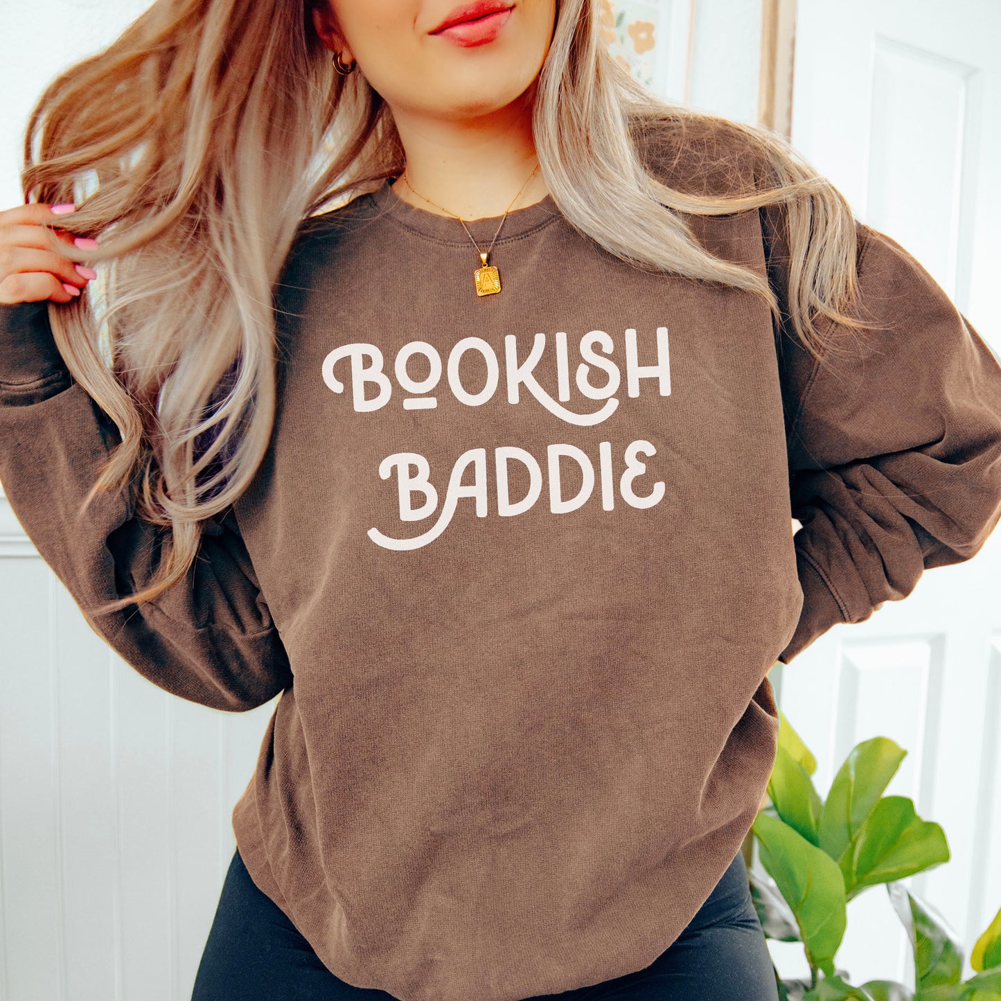 Bookish Baddie Comfort Colors Lightweight Sweatshirt