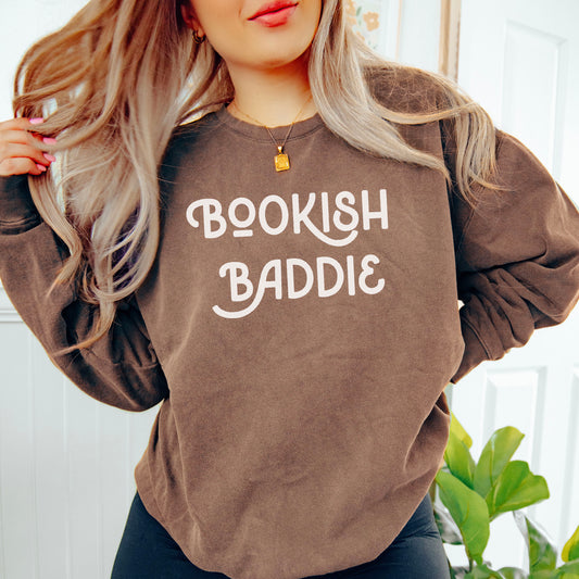 Bookish Baddie Comfort Colors Lightweight Sweatshirt