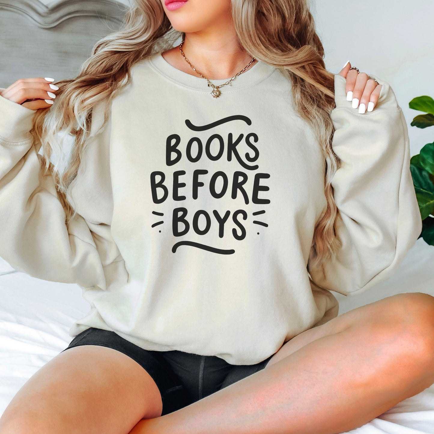 Books Before Boys Gildan Crewneck Sweatshirt