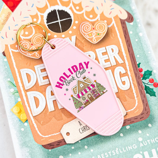 Holiday Book Club Motel Keychain