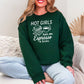 Hot Girls Run On Espresso And Books Gildan Crewneck Sweatshirt