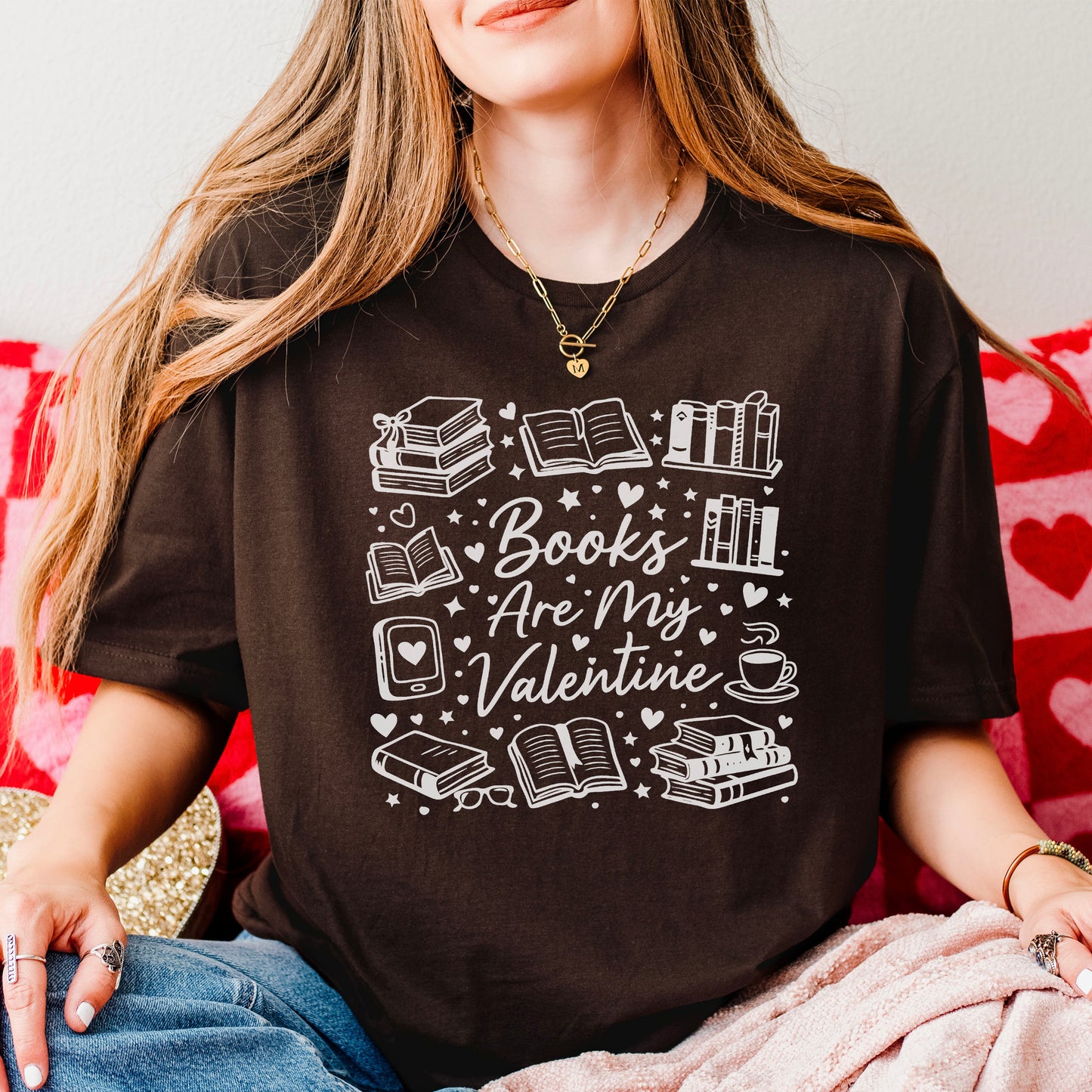 Books Are My Valentine (Graphic) Gildan Softstyle Shirt