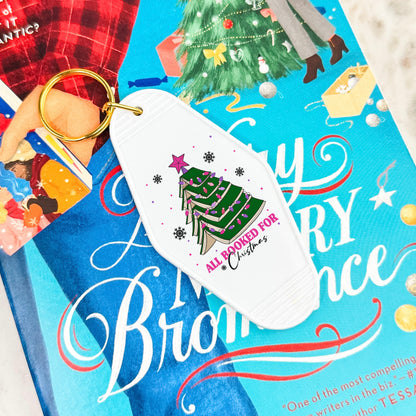 All Booked For Christmas Motel Keychain
