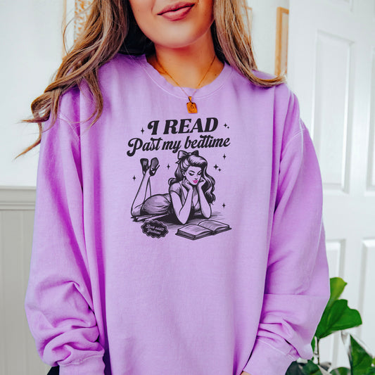 I Read Past My Bedtime Lightweight Comfort Colors Sweatshirt