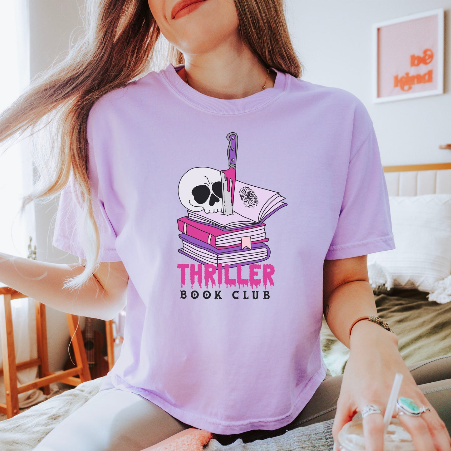 Thriller Book Club Shirt for Book Lovers | Comfort Colors Boxy Cropped
