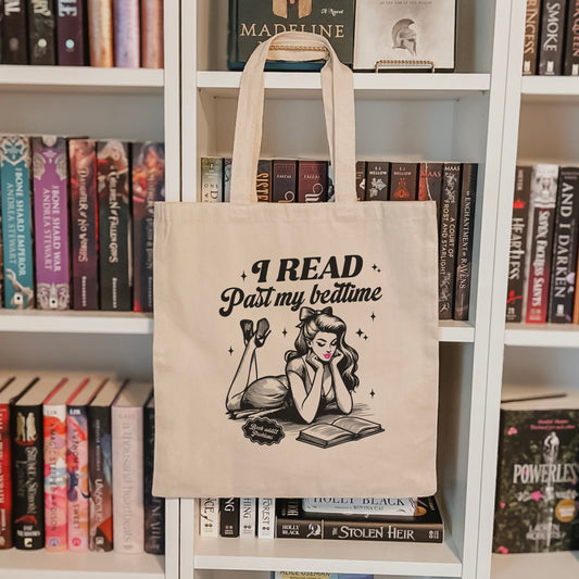 I Read Past My Bedtime Canvas Tote Bag