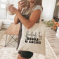 Fueled By Books & Coffee Bookish Canvas Tote Bag