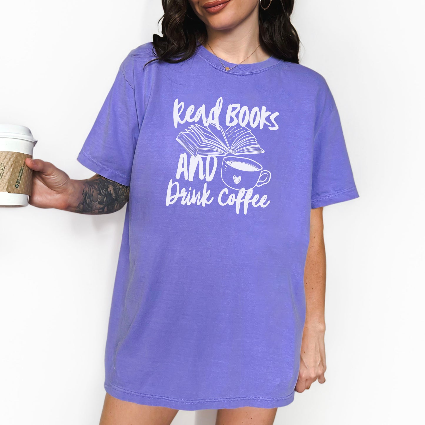 Read Books And Drink Coffee Heavyweight Comfort Colors Shirt