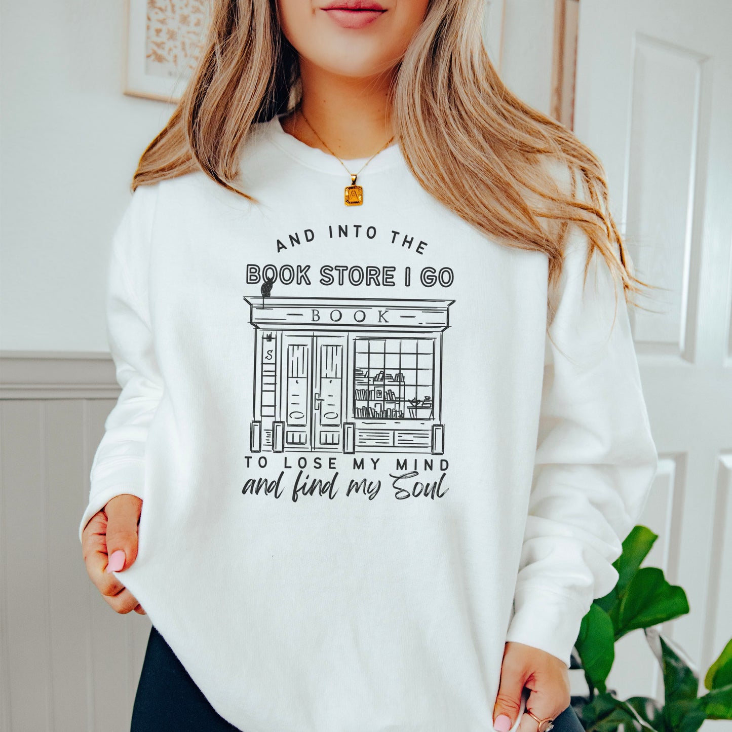 Into the Bookstore I Go Lightweight Comfort Colors Sweatshirt | Perfect Bookish Pullover for Stylish and Cozy Bookstore Adventures
