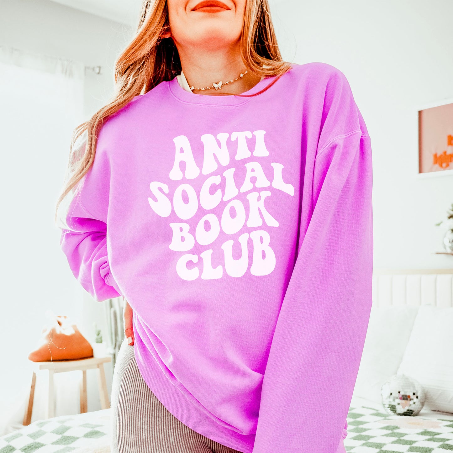 Anti Social Book Club Lightweight Comfort Colors Sweatshirt