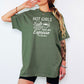 Hot Girls Run On Espresso And Books Gildan Softstyle Shirt