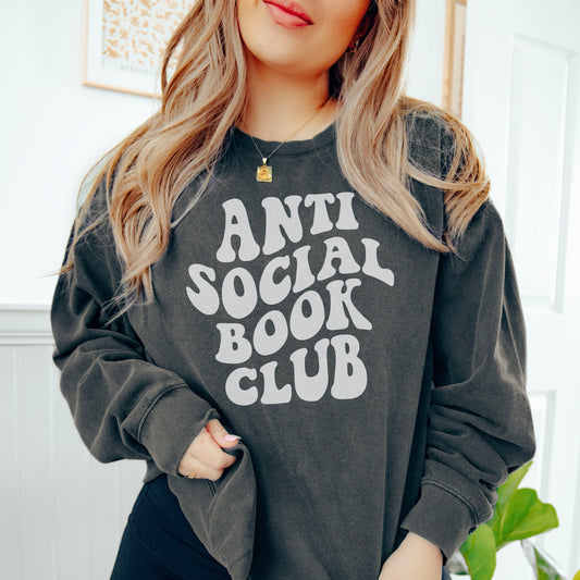 Anti Social Book Club Lightweight Comfort Colors Sweatshirt