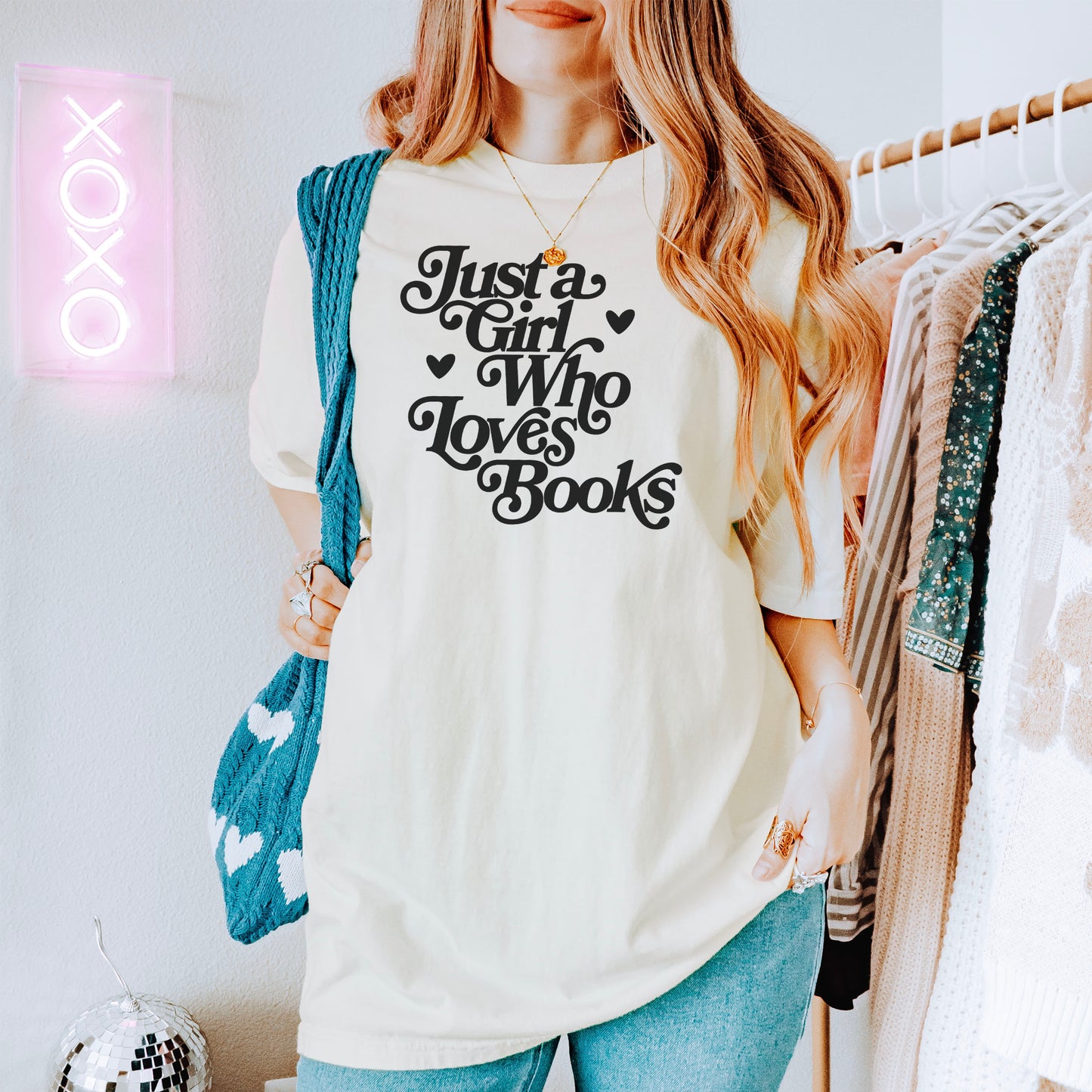 Just A Girl Who Loves Books Heavyweight Comfort Colors Shirt