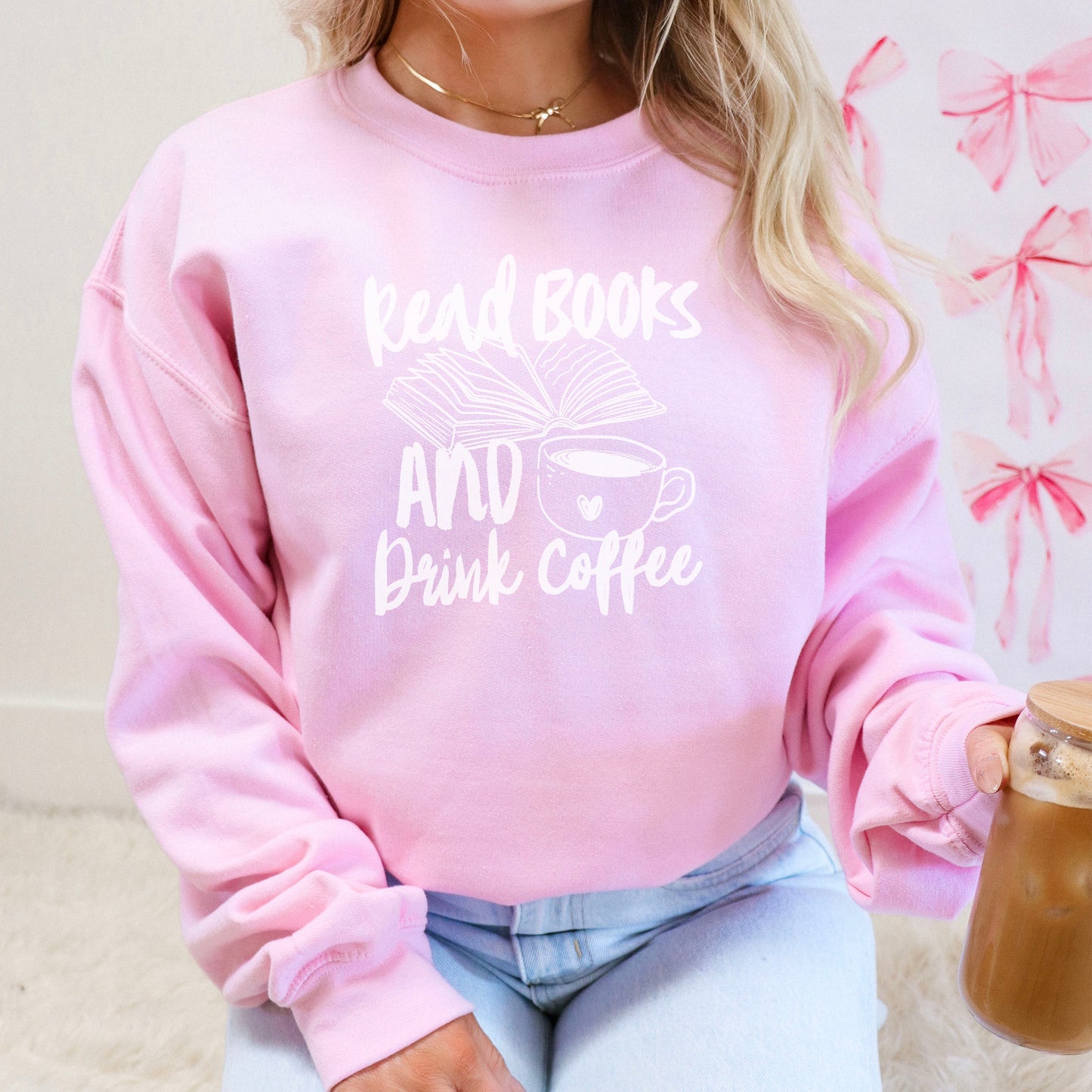 Read Books And Drink Coffee Gildan Crewneck Sweatshirt