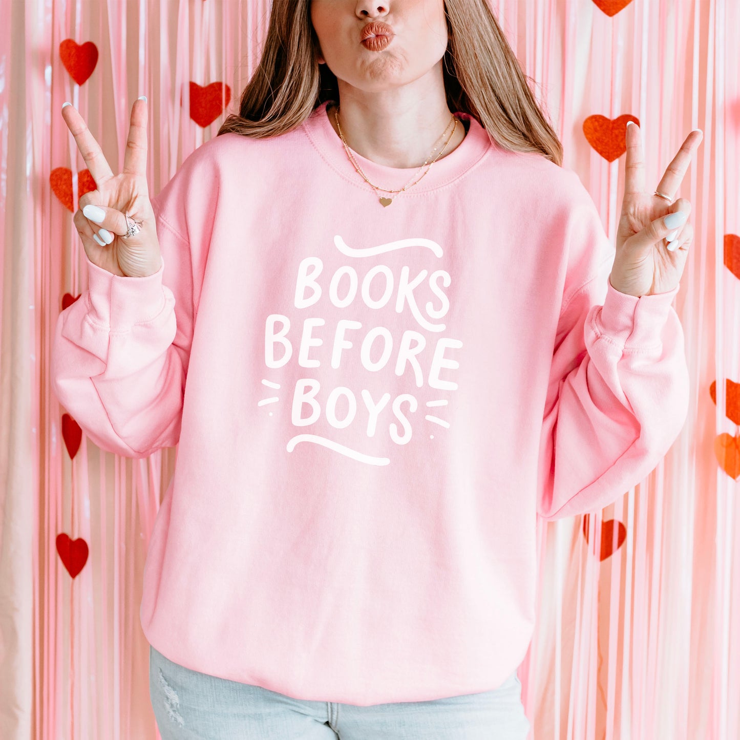 Books Before Boys Gildan Crewneck Sweatshirt
