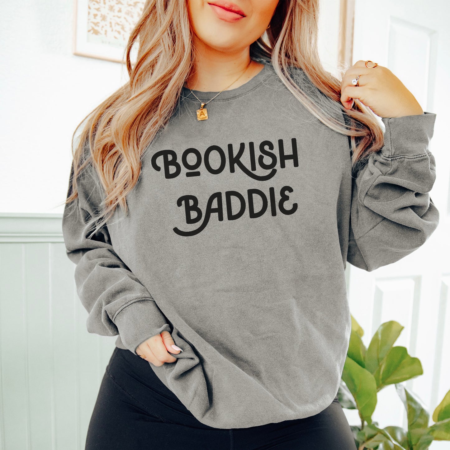 Bookish Baddie Comfort Colors Lightweight Sweatshirt