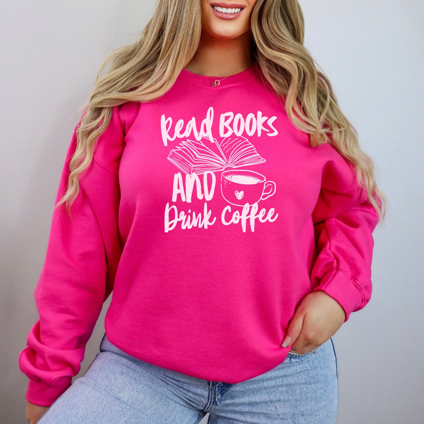 Read Books And Drink Coffee Gildan Crewneck Sweatshirt