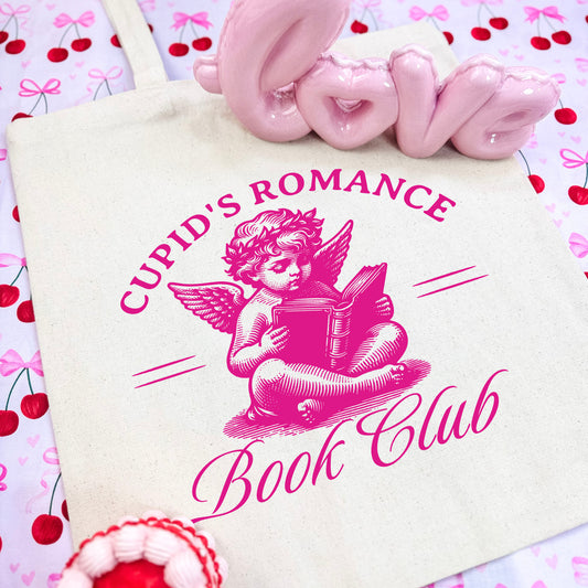 Cupid’s Romance Book Club Canvas Tote Bag