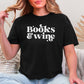 Books And Wine Heavyweight Comfort Colors Boxy Cropped Shirt