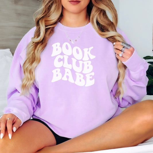 Book Club Babe Comfort Colors Heavyweight Sweatshirt | Perfect for Bookish Fashion Lovers