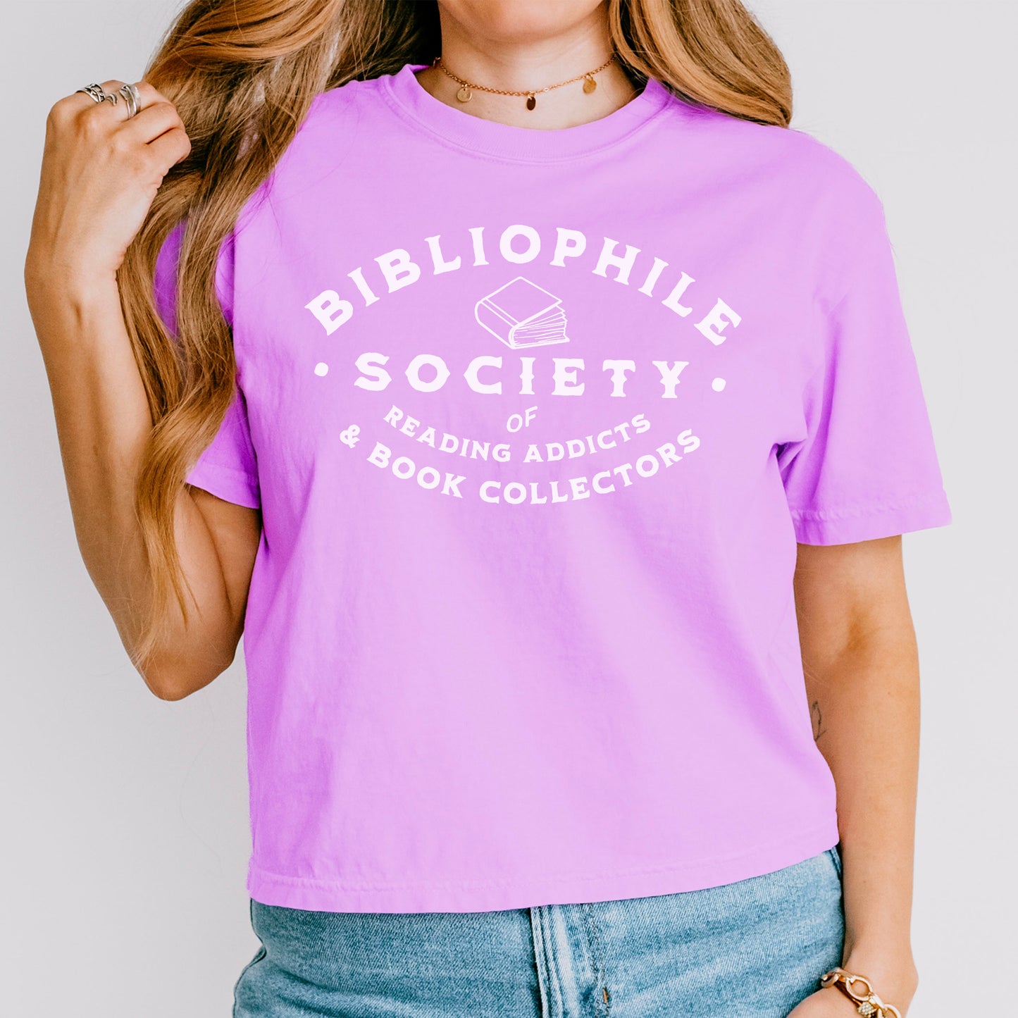 Bibliophile Society Comfort Colors Boxy Cropped Shirt