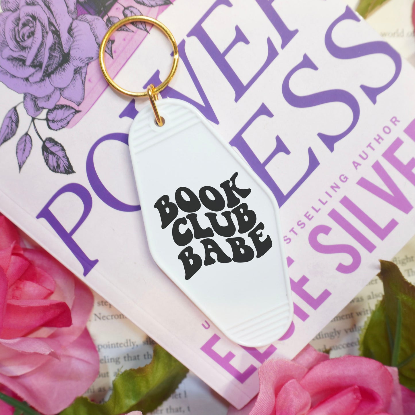 Book Club Babe Retro Motel Keychain