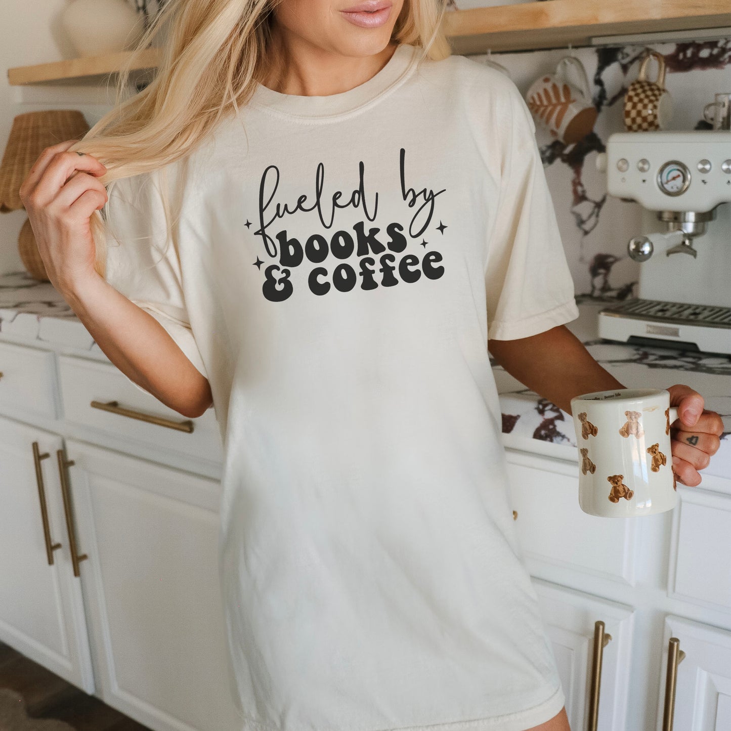 Fueled by Books and Coffee Heavyweight Comfort Colors Shirt