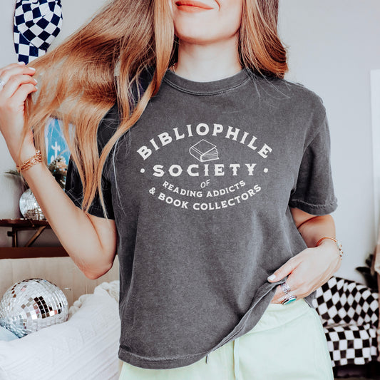 Bibliophile Society Comfort Colors Boxy Cropped Shirt
