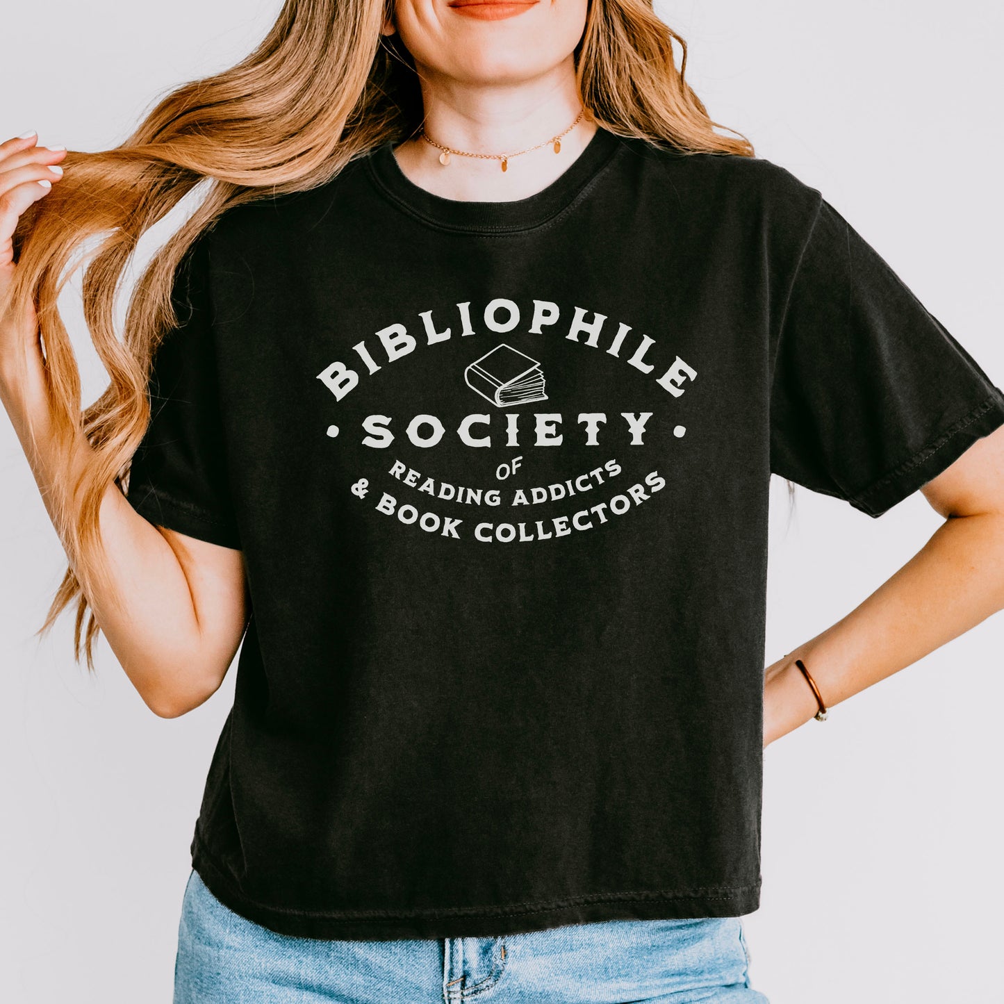 Bibliophile Society Comfort Colors Boxy Cropped Shirt