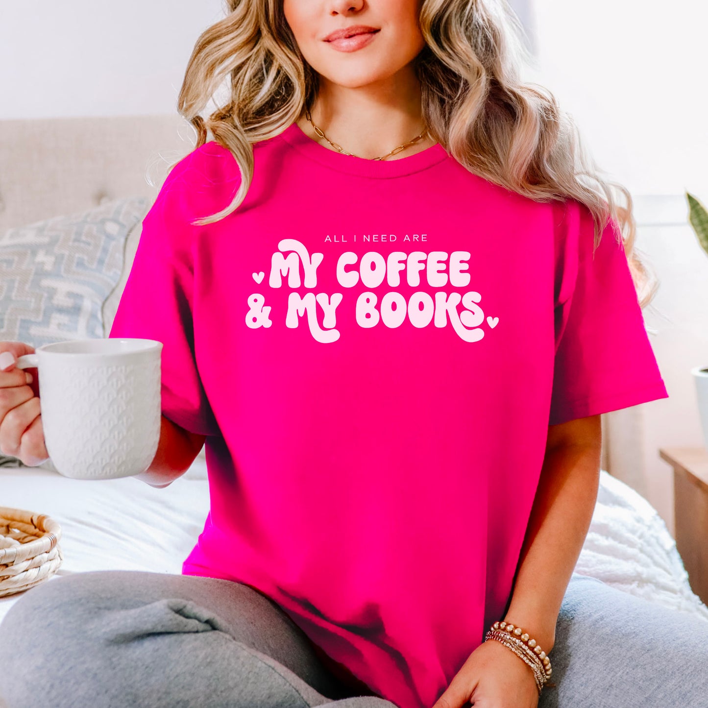 All I Need Are My Coffee & My Books Gildan Softstyle Shirt