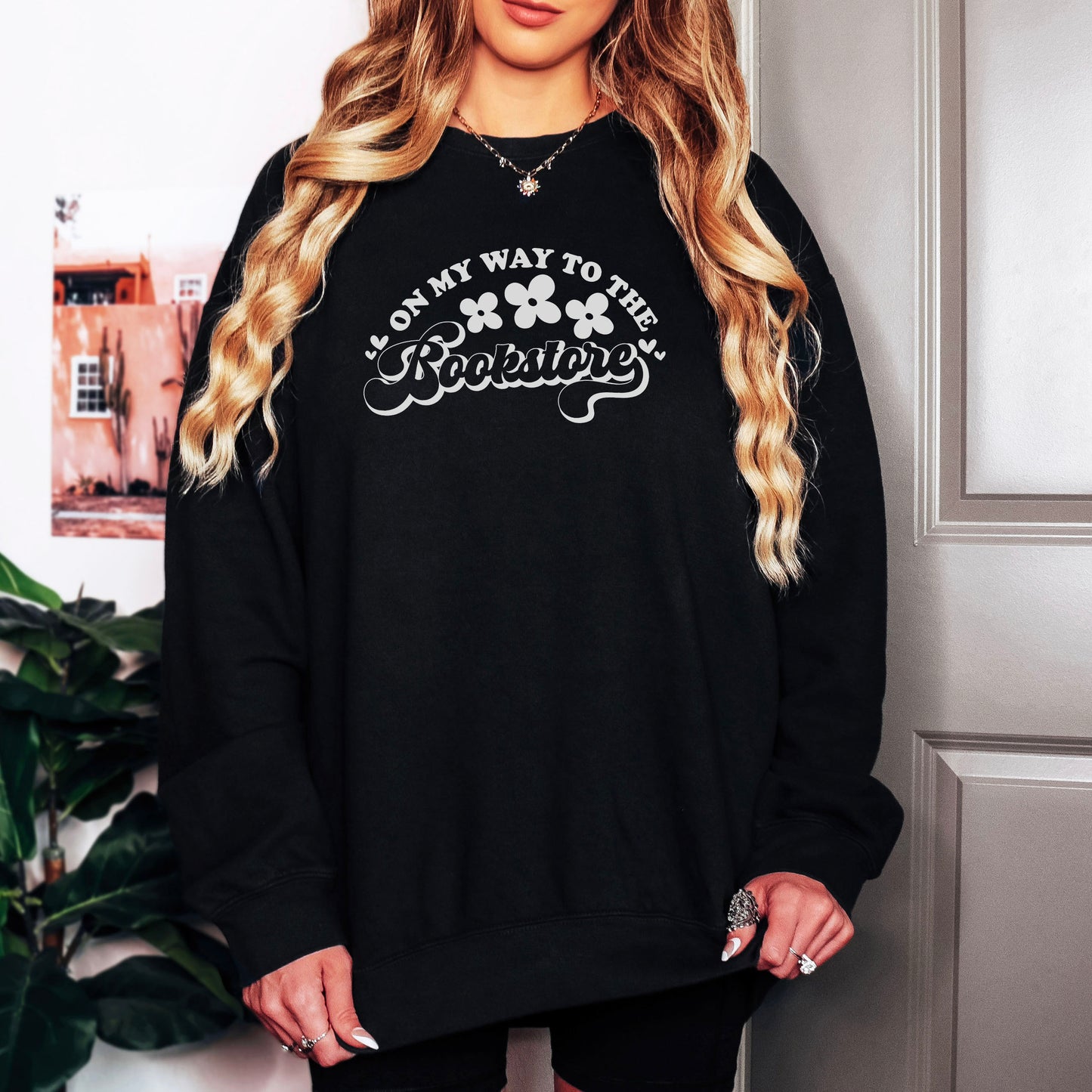 On My Way To The Bookstore Lightweight Comfort Colors Sweatshirt